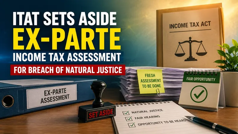 ITAT Sets Aside Ex-Parte Income Tax Assessment for Breach of Natural Justice