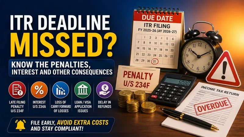 ITR Deadline Missed? Know the Penalties, Interest and Other Consequences