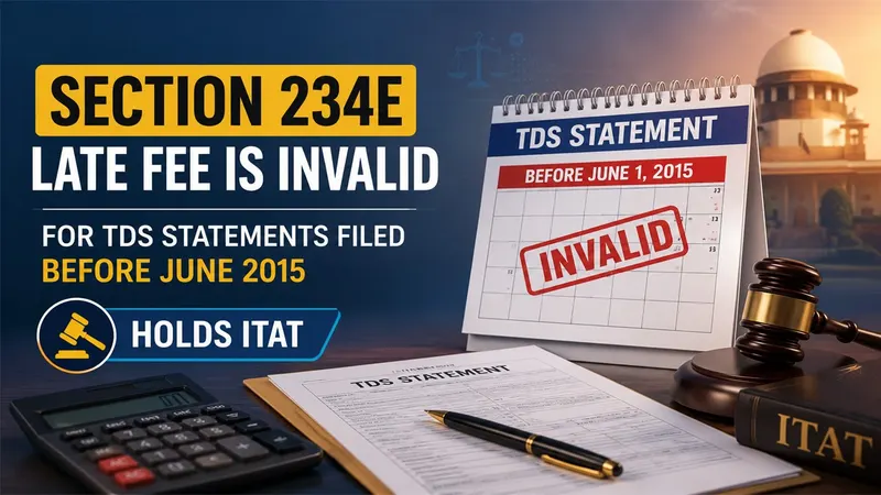 Section 234E Late Fee Is Invalid for TDS Statements Filed Before June 2015, Holds ITAT