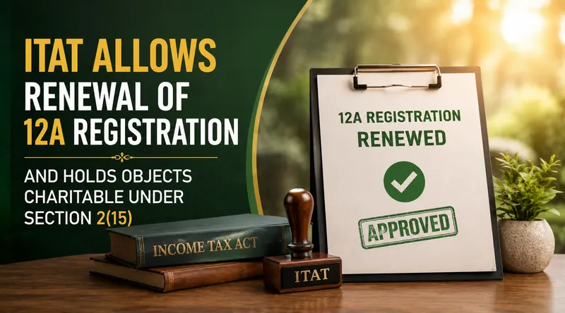ITAT Allows Renewal of 12A Registration And Holds Objects Charitable Under Section 2(15)