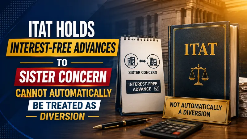 ITAT Holds Interest-Free Advances to Sister Concern Cannot Automatically Be Treated as Diversion