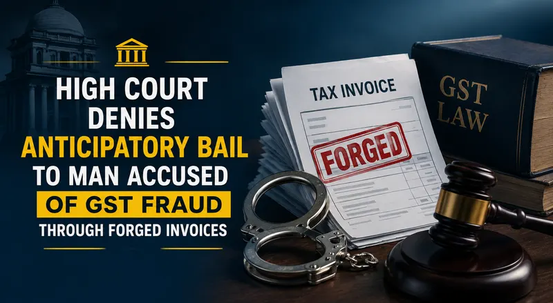 High Court Denies Anticipatory Bail to Man Accused of GST Fraud Through Forged Invoices