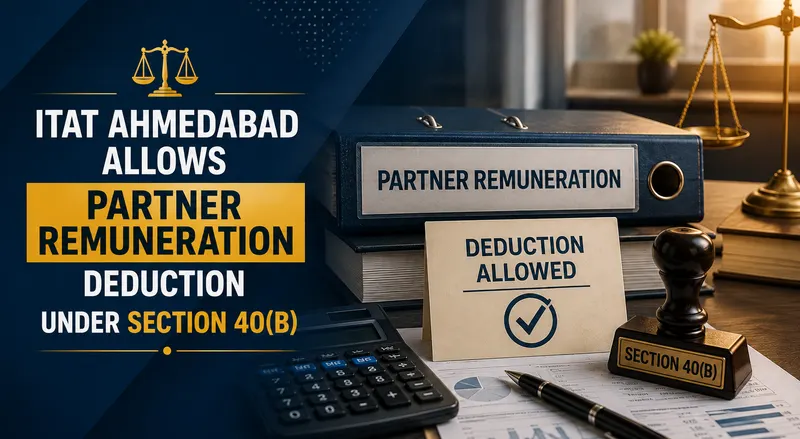 ITAT Ahmedabad Allows Partner Remuneration Deduction Under Section 40(b)