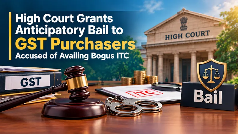 High Court Grants Anticipatory Bail to GST Purchasers Accused of Availing Bogus ITC