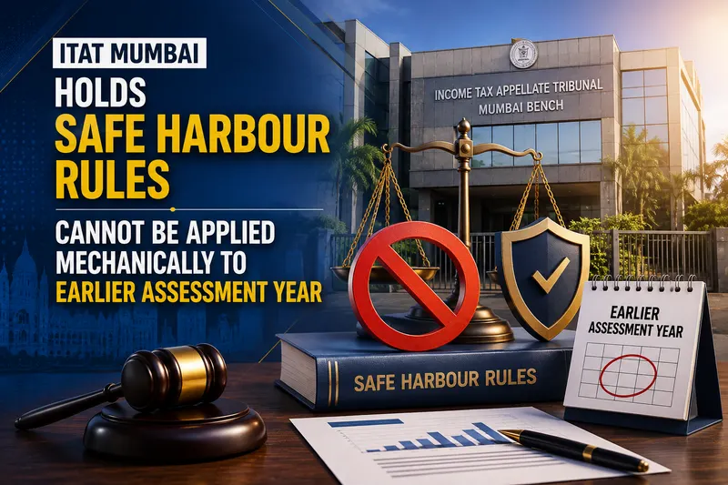 ITAT Holds Safe Harbour Rules Cannot Be Applied Mechanically to Earlier Assessment Year