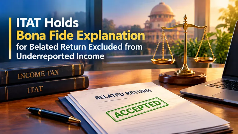 ITAT Holds Bona Fide Explanation for Belated Return Excluded from Underreported Income