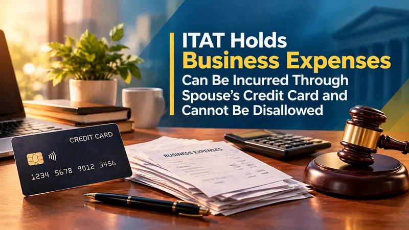 ITAT Holds Business Expenses Can Be Incurred Through Spouse’s Credit Card and Cannot Be Disallowed
