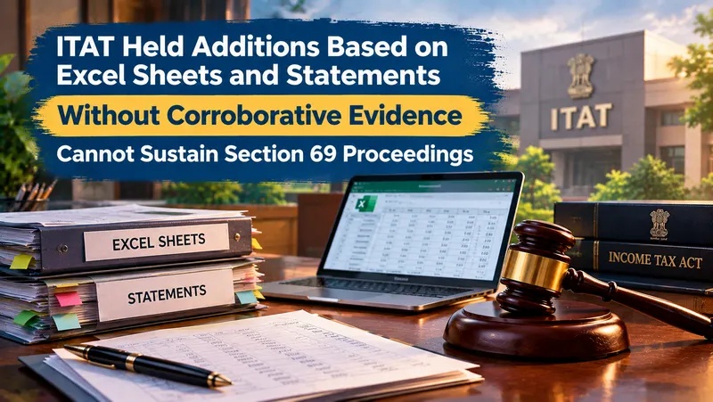 ITAT Held Additions Based on Excel Sheets and Statements Without Corroborative Evidence Cannot Sustain Section 69 Proceedings 