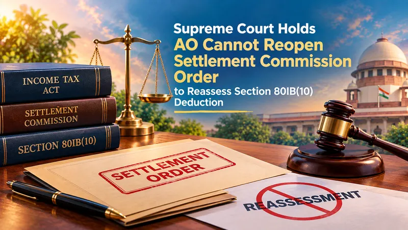 Supreme Court Holds AO Cannot Reopen Settlement Commission Order to Reassess Section 80IB(10) Deduction