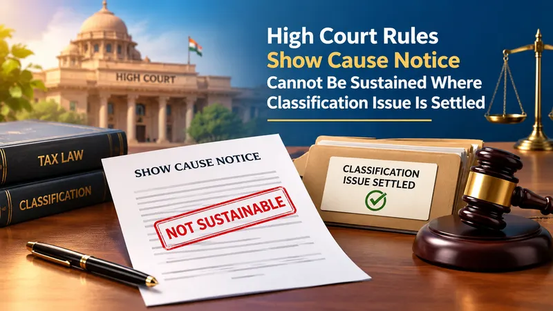 High Court Rules Show Cause Notice Cannot Be Sustained Where Classification Issue Is Settled