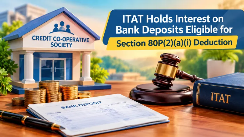 ITAT Holds Interest on Bank Deposits of Credit Co-operative Society Eligible for Section 80P(2)(a)(i) Deduction