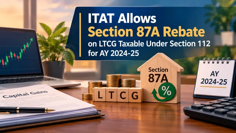 ITAT Allows Section 87A Rebate on LTCG Taxable Under Section 112 for AY 2024-25