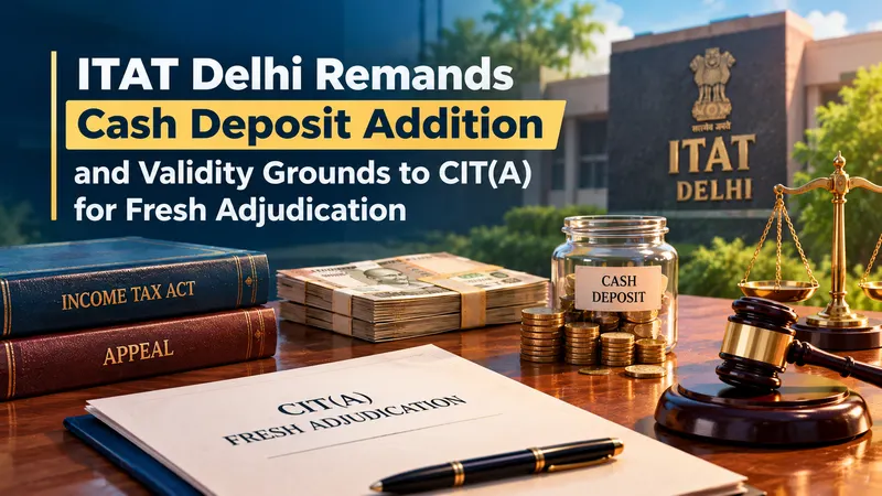 ITAT Remands Cash Deposit Addition and Validity Grounds to CIT(A) for Fresh Adjudication