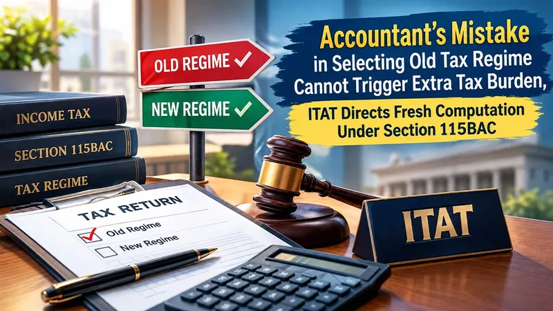 Accountant’s Mistake in Selecting Old Tax Regime Cannot Trigger Extra Tax Burden, ITAT Directs Fresh Computation Under Section 115BAC