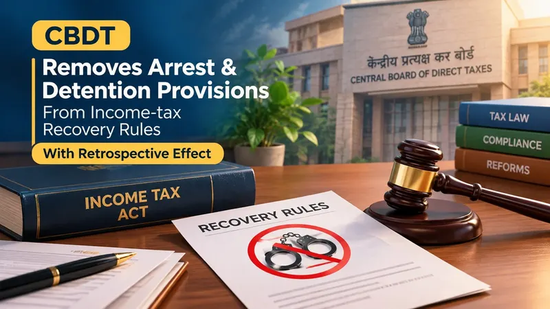 CBDT Eliminates Arrest and Detention Provisions From Income-tax Recovery Rules With Retrospective Effect
