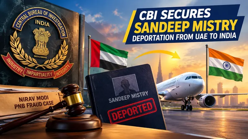 CBI Secures Sandeep Mistry Deportation from UAE to India in Nirav Modi PNB Fraud Case