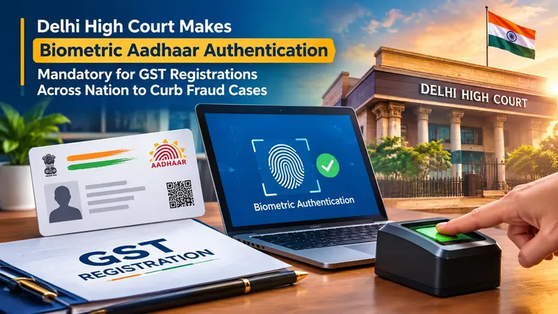 Delhi High Court Makes Biometric Aadhaar Authentication Mandatory For GST Registrations Across Nation to Curb Fraud Cases