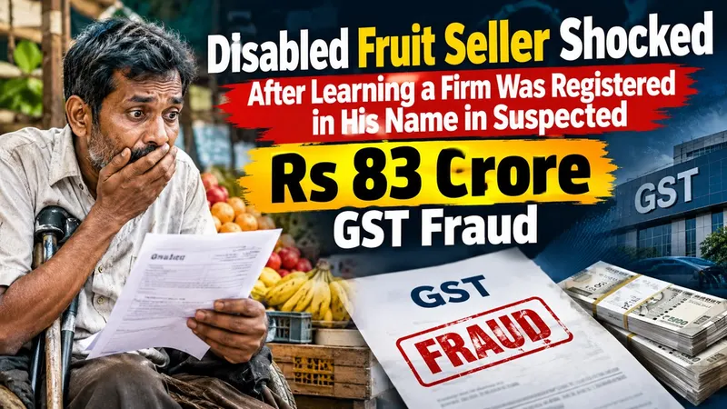 Disabled Fruit Seller Shocked After Learning a Firm Was Registered in His Name in Suspected Rs 83 Crore GST Fraud