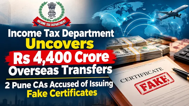 Income Tax Department Uncovers Rs 4,400 Crore Overseas Transfers, 2 Pune CAs Accused of Issuing Fake Certificates