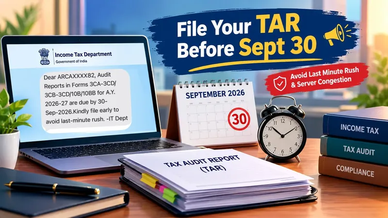 Income Tax Dept Reminds Taxpayers to File TARs Before Sept 30 Deadline to Avoid Last Minute Rush and Server Congestion