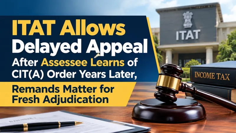 ITAT Allows Delayed Appeal After Assessee Learns of CIT(A) Order Years Later, Remands Matter for Fresh Adjudication
