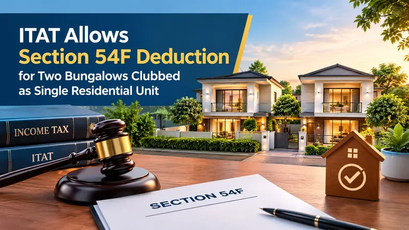 ITAT Allows Section 54F Deduction for Two Bungalows Clubbed as Single Residential Unit