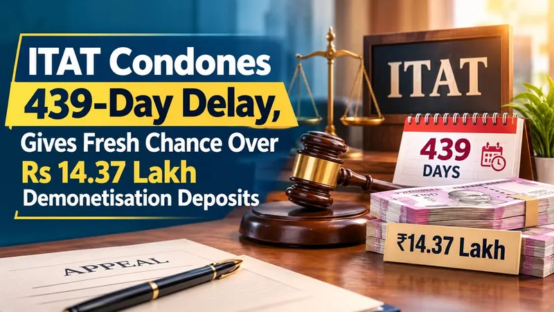 ITAT Condones 439-Day Delay, Gives Fresh Chance Over Rs 14.37 Lakh Demonetisation Deposits