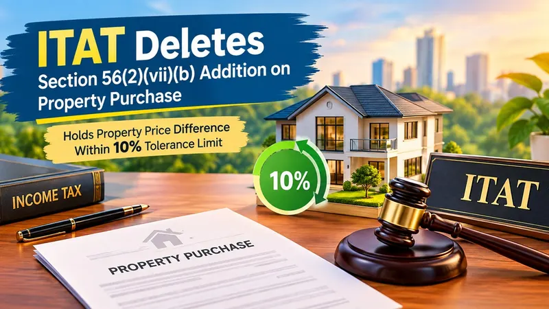 ITAT Deletes Section 56(2)(vii)(b) Addition on Property Purchase, Holds Property Price Difference Within 10% Tolerance Limit