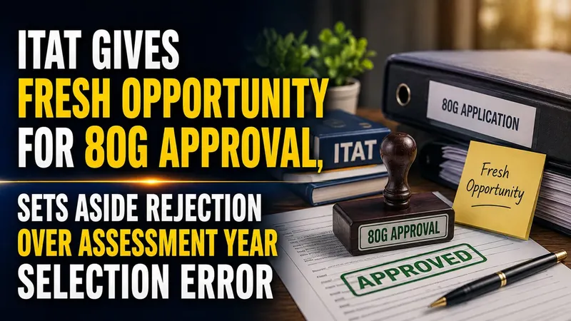ITAT Gives Fresh Opportunity for 80G Approval, Sets Aside Rejection Over Assessment Year Selection Error