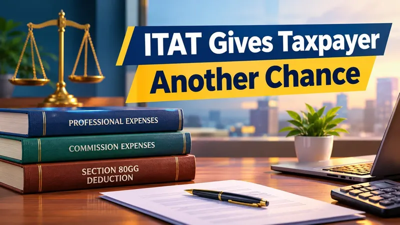 ITAT Gives Taxpayer Another Chance to Prove Professional, Commission Expenses and Section 80GG Deduction Claims