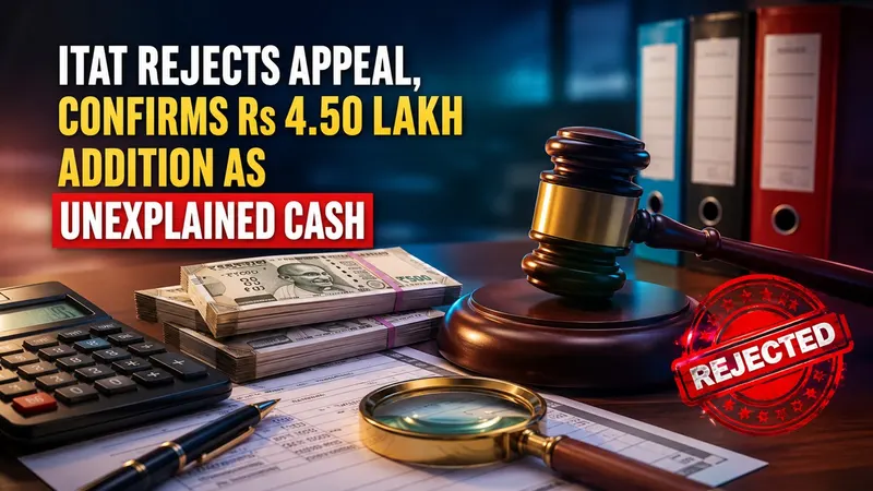 ITAT Rejects Appeal, Confirms Rs 4.50 Lakh Addition as Unexplained Cash After Assessee Fails to Prove Source of Deposits