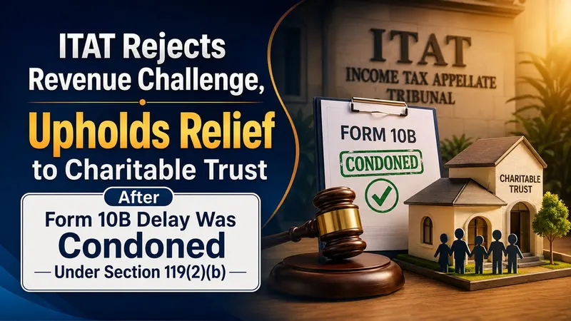 ITAT Rejects Revenue Challenge, Upholds Relief to Charitable Trust After Form 10B Delay Was Condoned Under Section 119(2)(b)