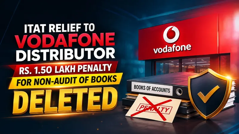 ITAT Relief to Vodafone Distributor: Rs 1.50 Lakh Penalty for Non-Audit of Books Deleted