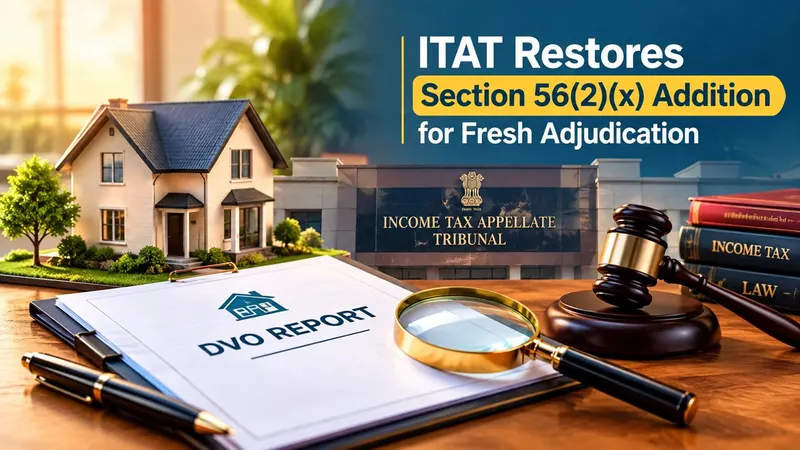 ITAT Restores Section 56(2)(x) Property Valuation Addition for Fresh Adjudication After Admitting DVO Report