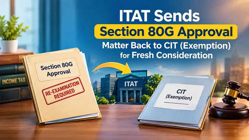 ITAT Sends Section 80G Approval Matter Back to CIT (Exemption) for Fresh Consideration After Finding Application Issue Requires Re-examination