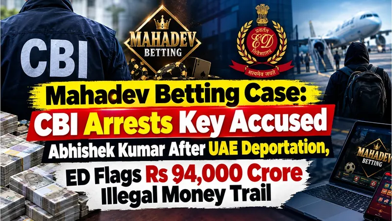 Mahadev Betting Case: CBI Arrests Key Accused Abhishek Kumar After UAE Deportation, ED Flags Rs 94,000 Crore Illegal Money Trail