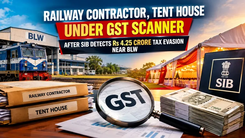 Railway Contractor, Tent House Under GST Scanner After SIB Detects Rs 4.25 Crore Tax Evasion Near BLW
