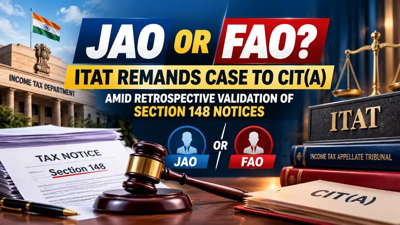 Reassessment Notice by JAO or FAO? ITAT Remands Case to CIT(A) Amid Retrospective Validation of Section 148 Notices