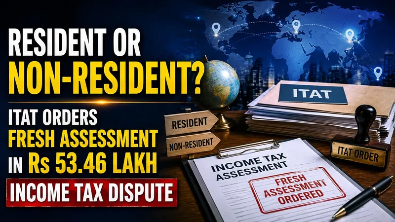 Resident or Non-Resident? ITAT Orders Fresh Assessment in Rs 53.46 Lakh Income Tax Dispute