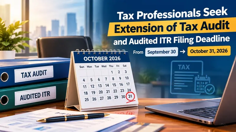 Tax Professionals Seek Extension of Tax Audit and Audited ITR Filing Deadline From September 30 to October 31, 2026