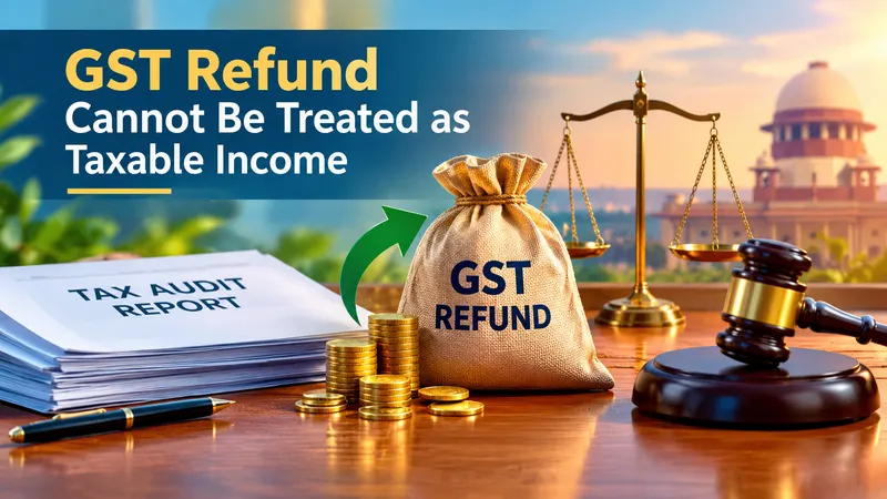 GST Refund Cannot Be Treated as Taxable Income Merely on Tax Audit Disclosure