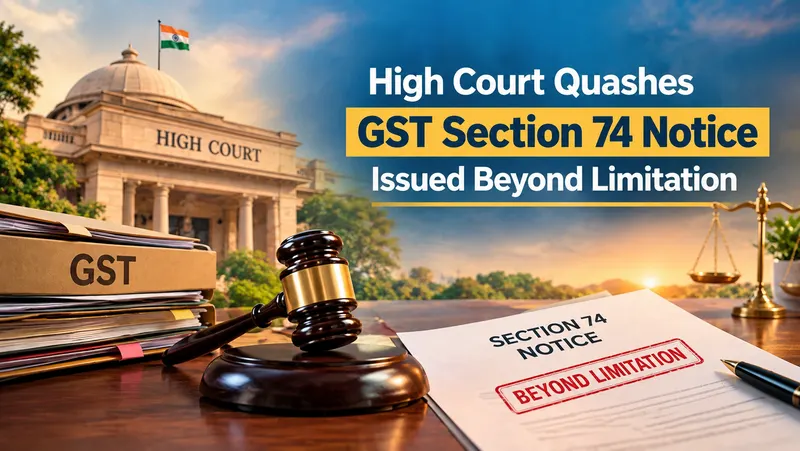 High Court Quashes GST Section 74 Notice Issued Beyond Limitation