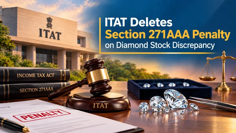 ITAT Deletes Section 271AAA Penalty on Diamond Stock Discrepancy for Failure to Establish Undisclosed Income