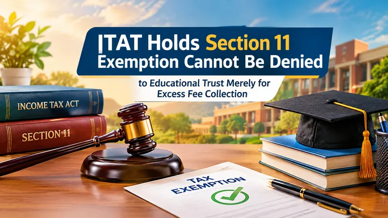 ITAT Holds Section 11 Exemption Cannot Be Denied to Educational Trust Merely for Excess Fee Collection