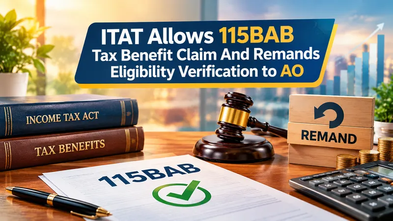 ITAT Allows 115BAB Tax Benefit Claim And Remands Eligibility Verification to AO