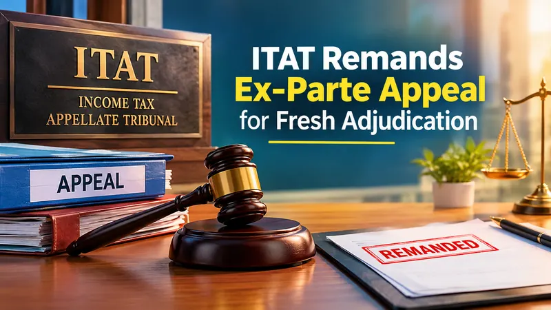 ITAT Remands Ex-Parte Appeal for Fresh Adjudication