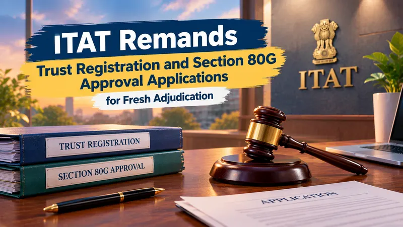 ITAT Remands Trust Registration and Section 80G Approval Applications for Fresh Adjudication