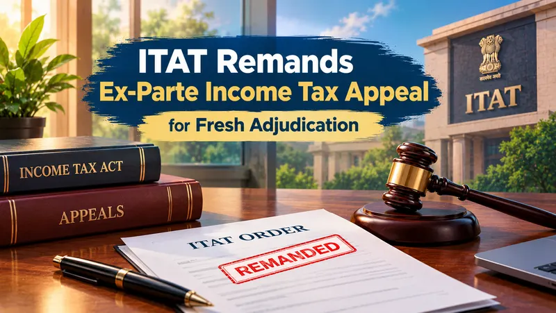 ITAT Remands Ex-Parte Income Tax Appeal for Fresh Adjudication