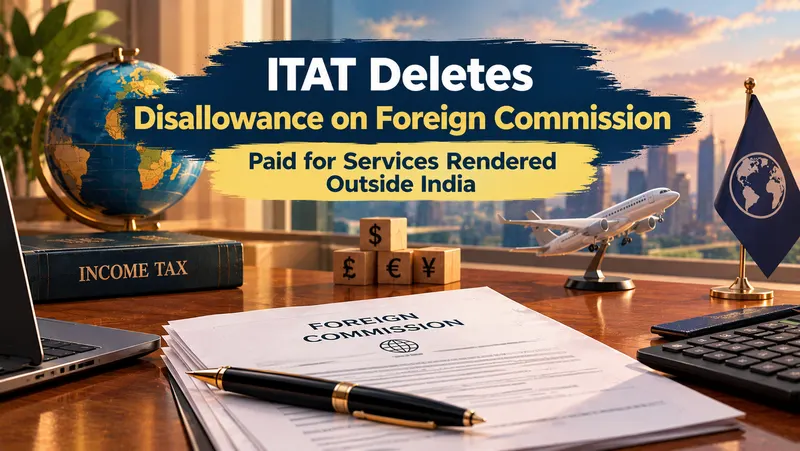 ITAT Deletes Disallowance on Foreign Commission Paid for Services Rendered Outside India