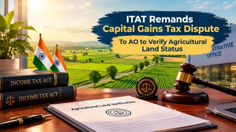 ITAT Remands Capital Gains Tax Dispute to AO to Verify Agricultural Land Status
